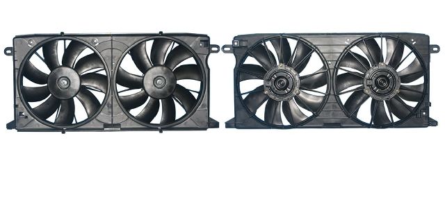 2001-2003 Oldsmobile Aurora Dual Radiator and Condenser Fan Assembly (APDI)