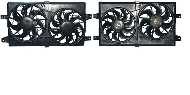 2001-2006 Dodge Stratus Dual Radiator and Condenser Fan Assembly (APDI)