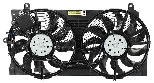 2013-2019 Nissan LEAF Dual Radiator and Condenser Fan Assembly (APDI)