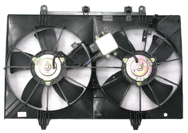 2006-2010 INFINITI M45 Dual Radiator and Condenser Fan Assembly (APDI)