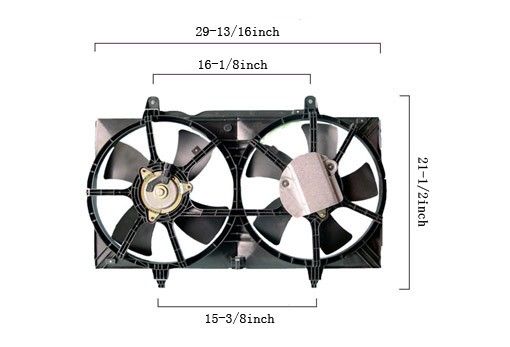 2003-2007 Nissan Murano Dual Radiator and Condenser Fan Assembly (APDI)