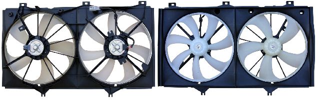 2007-2009 Toyota Camry Dual Radiator and Condenser Fan Assembly (APDI)