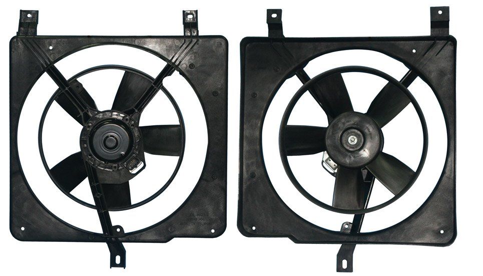 1994, 1993, 1992, 1991, 1990, 1989, 1988 Chevrolet Cavalier Dual Radiator and Condenser Fan Assembly