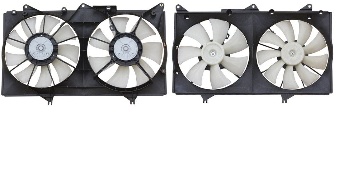 2003, 2002 Lexus ES300 Dual Radiator and Condenser Fan Assembly
