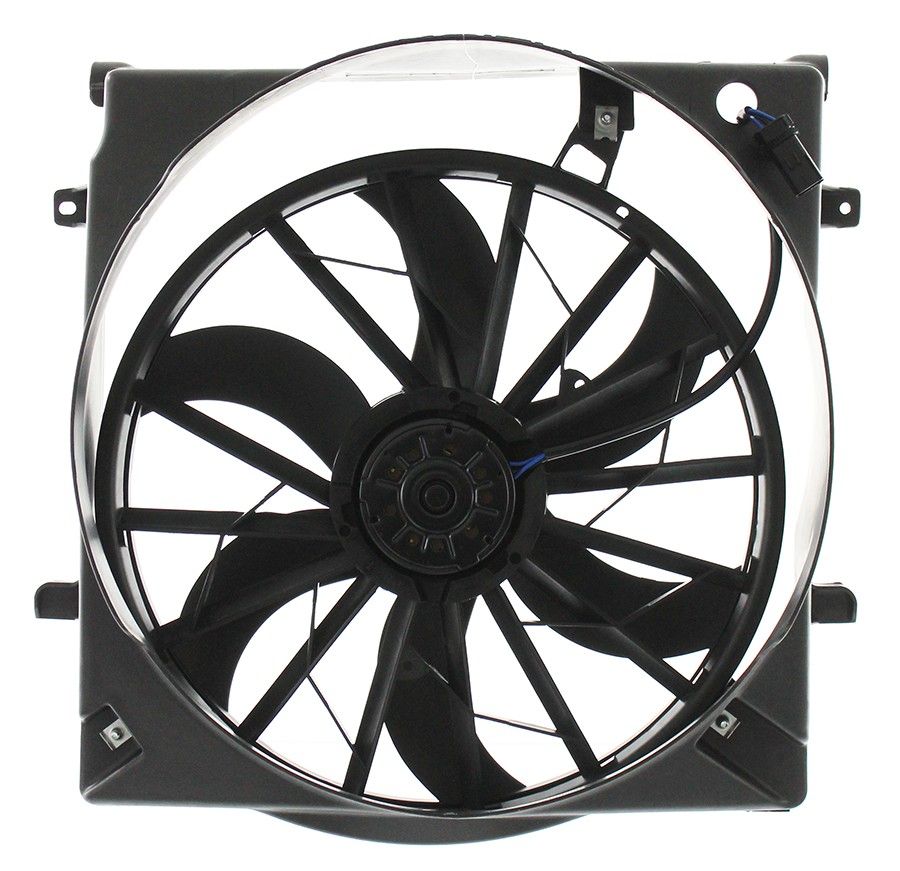 2007, 2006 Jeep Liberty Dual Radiator and Condenser Fan Assembly