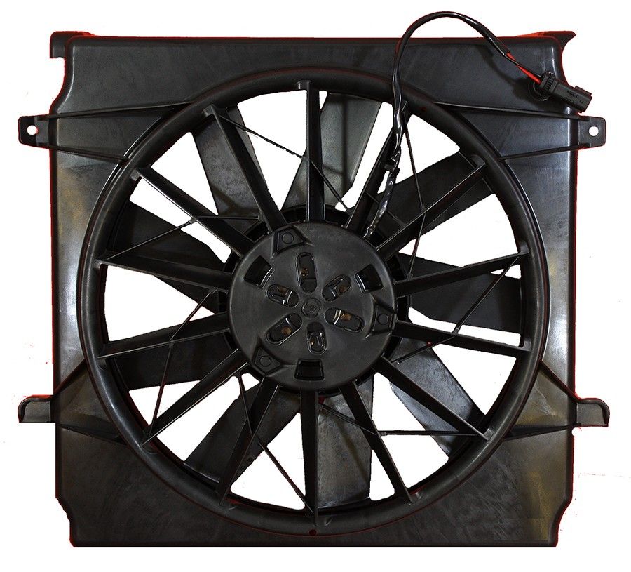 2007, 2006 Jeep Liberty Dual Radiator and Condenser Fan Assembly