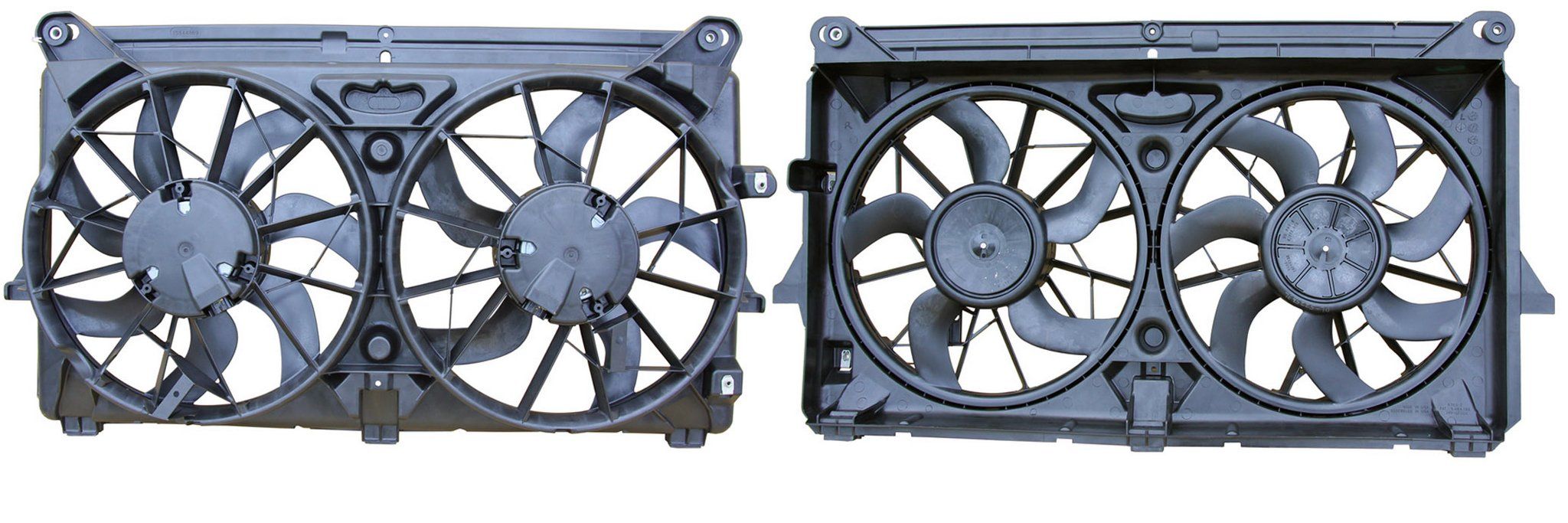 2009, 2008 Hummer H2 Dual Radiator and Condenser Fan Assembly