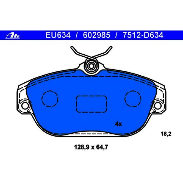 1997-1998 Volvo V90 Disc Brake Pad Set - Front (ATE Coated)