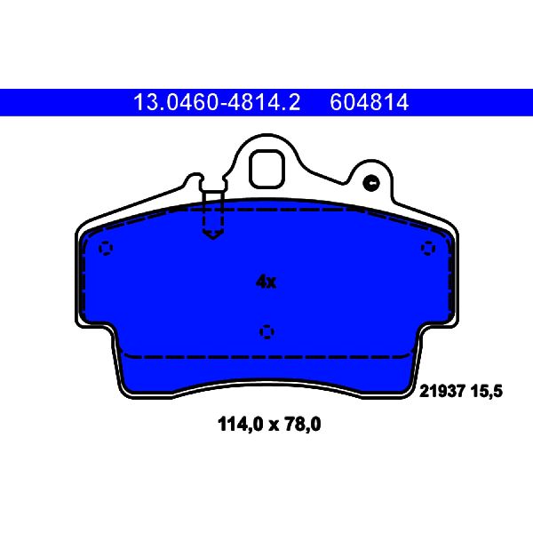 1997-2004 Porsche Boxster Disc Brake Pad Set - Front (ATE Coated)