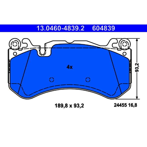2015-2017 Mercedes-Benz S600 Disc Brake Pad Set - Front (ATE Coated)