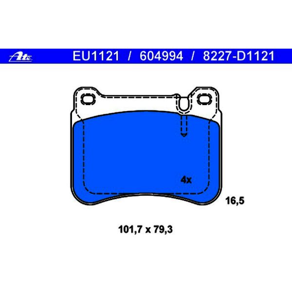 2006-2009 Mercedes-Benz CLK350 Disc Brake Pad Set - Front (ATE Coated)