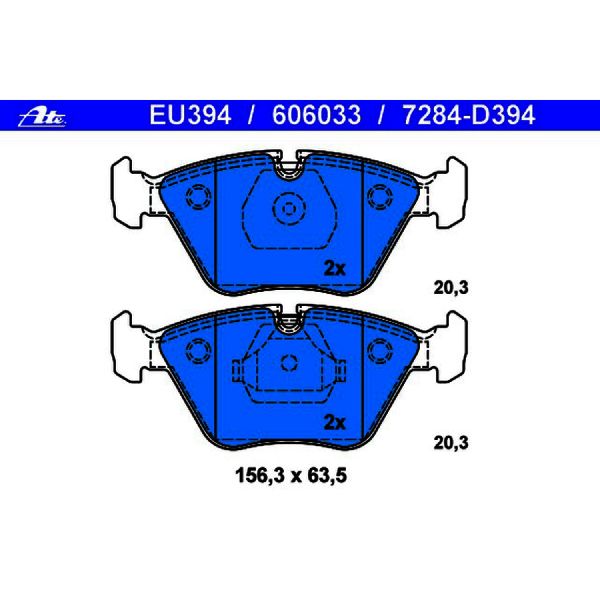 1998-2002 BMW Z3 Disc Brake Pad Set - Front (ATE Coated)