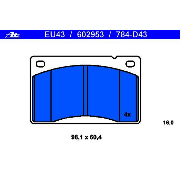 1980-1989 Volvo 244 Disc Brake Pad Set - Front (ATE Coated)