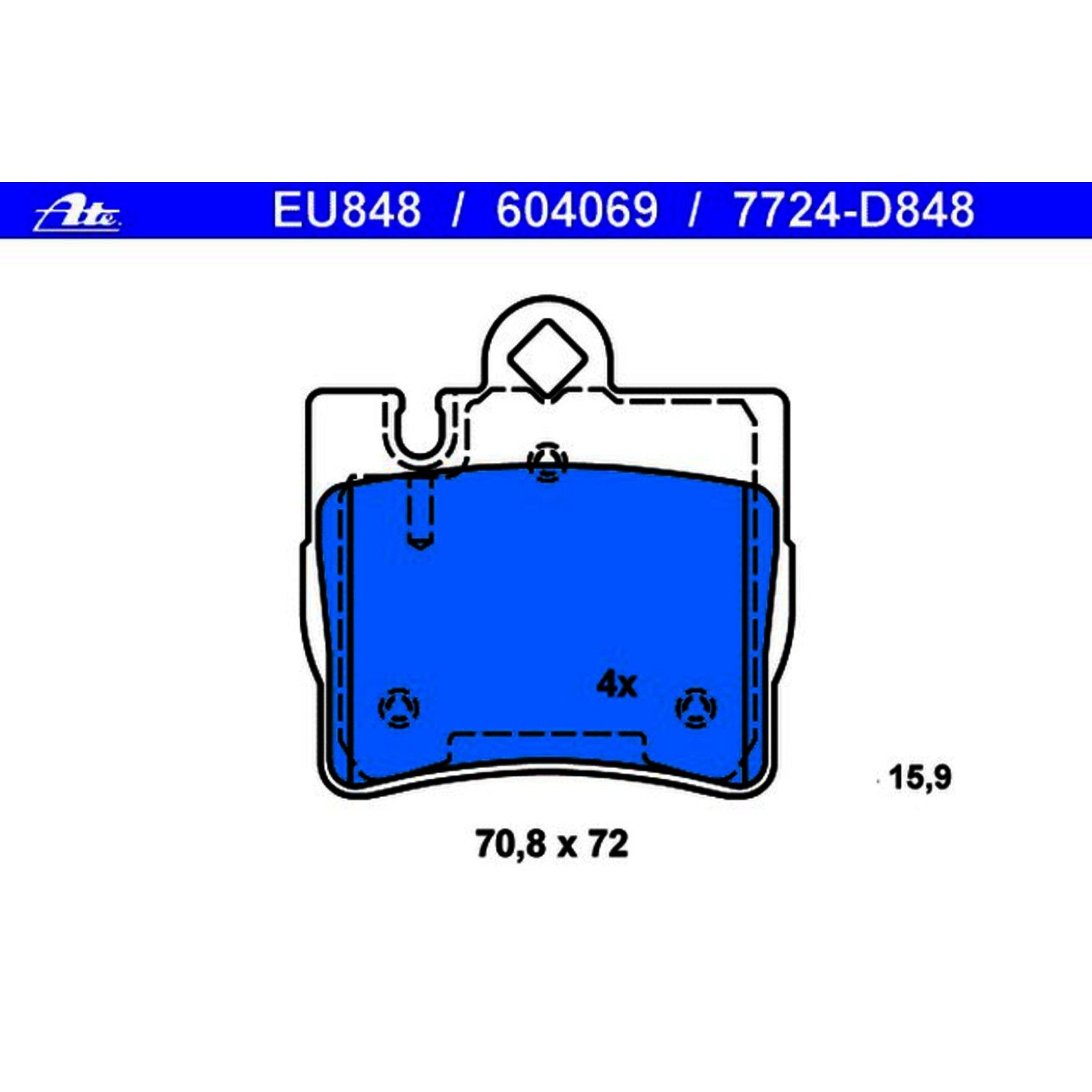 2002, 2001 Mercedes-Benz CL600 2001-2002 Mercedes-Benz S500 Disc Brake Pad Set