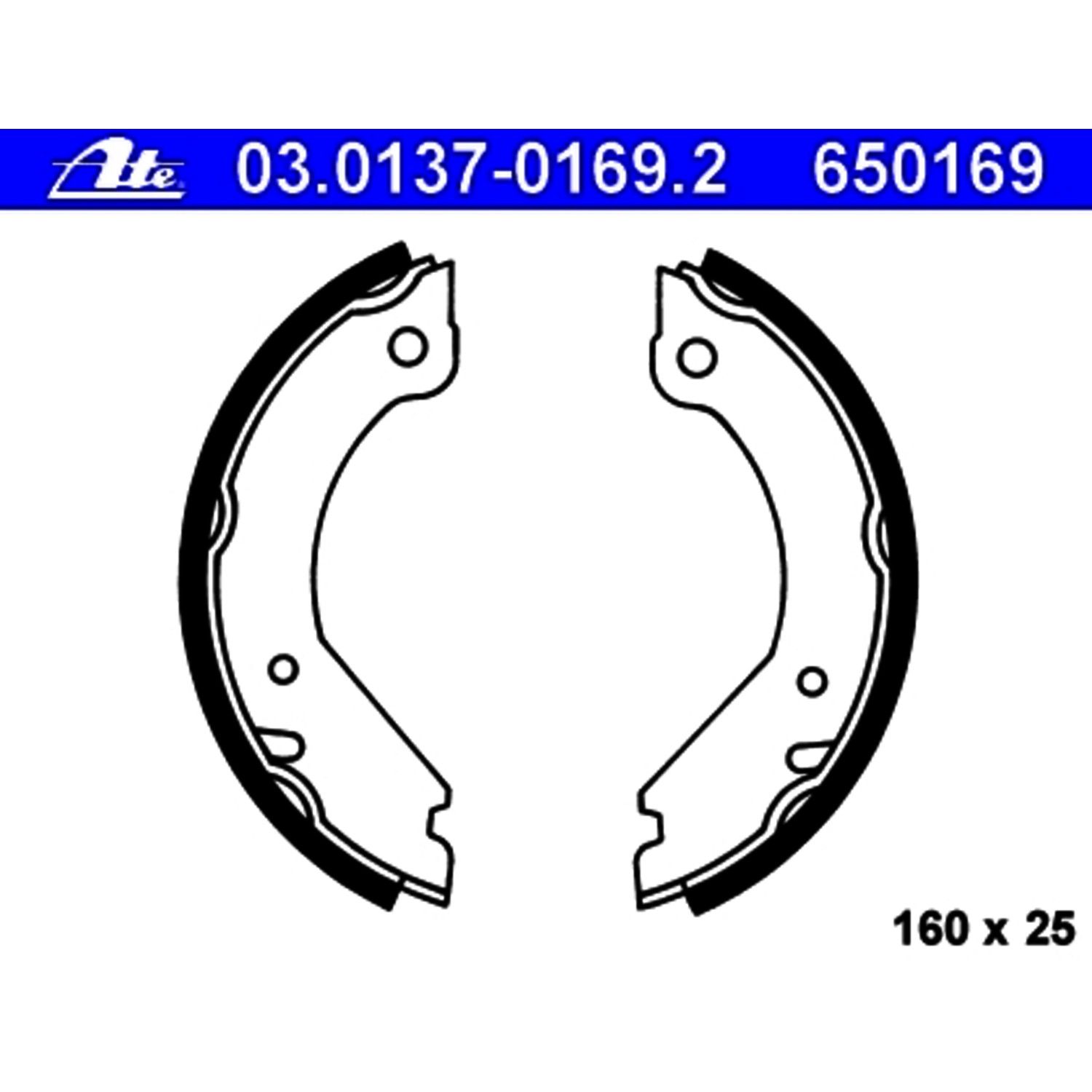110.08190 Centric Parking Brake Shoe