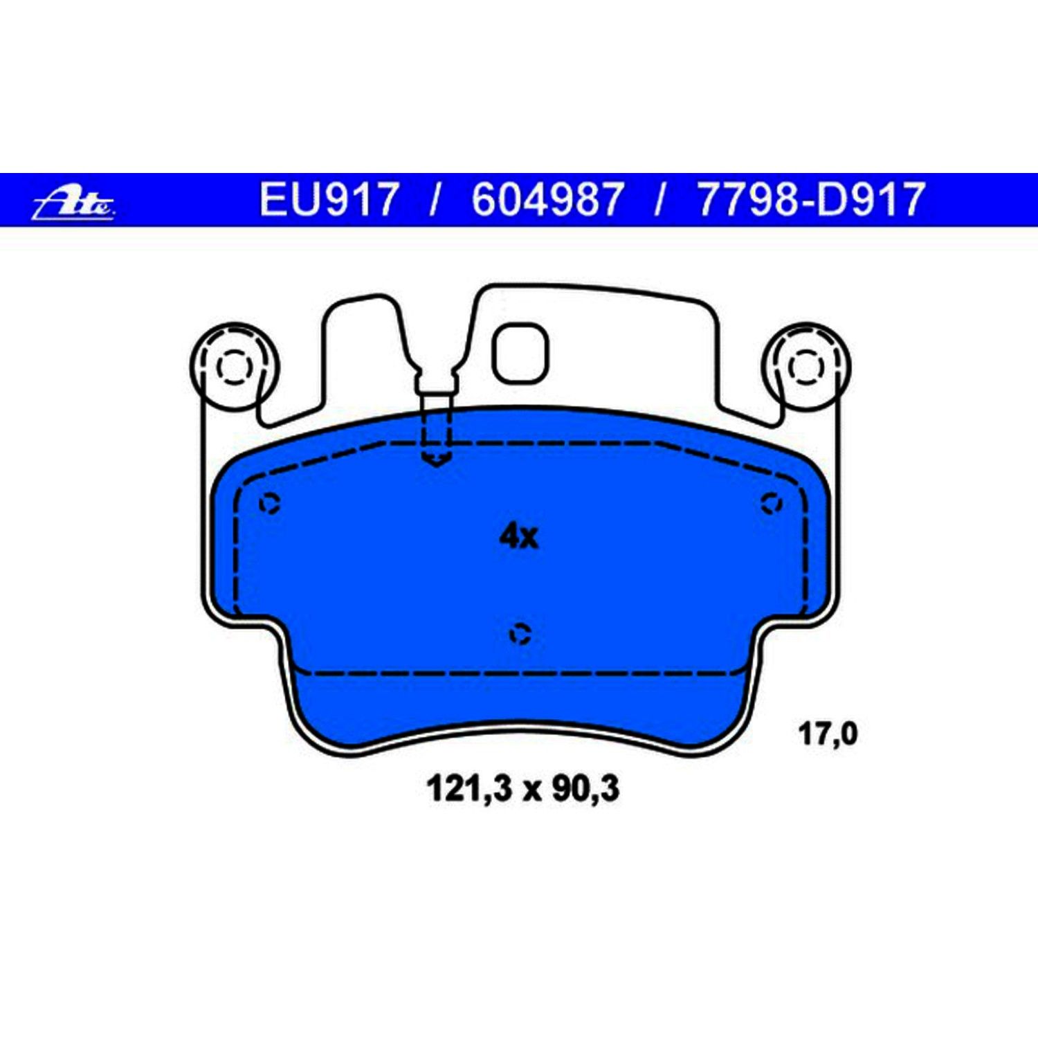 2004, 2003, 2002, 2001, 2000 Porsche Boxster Disc Brake Pad Set