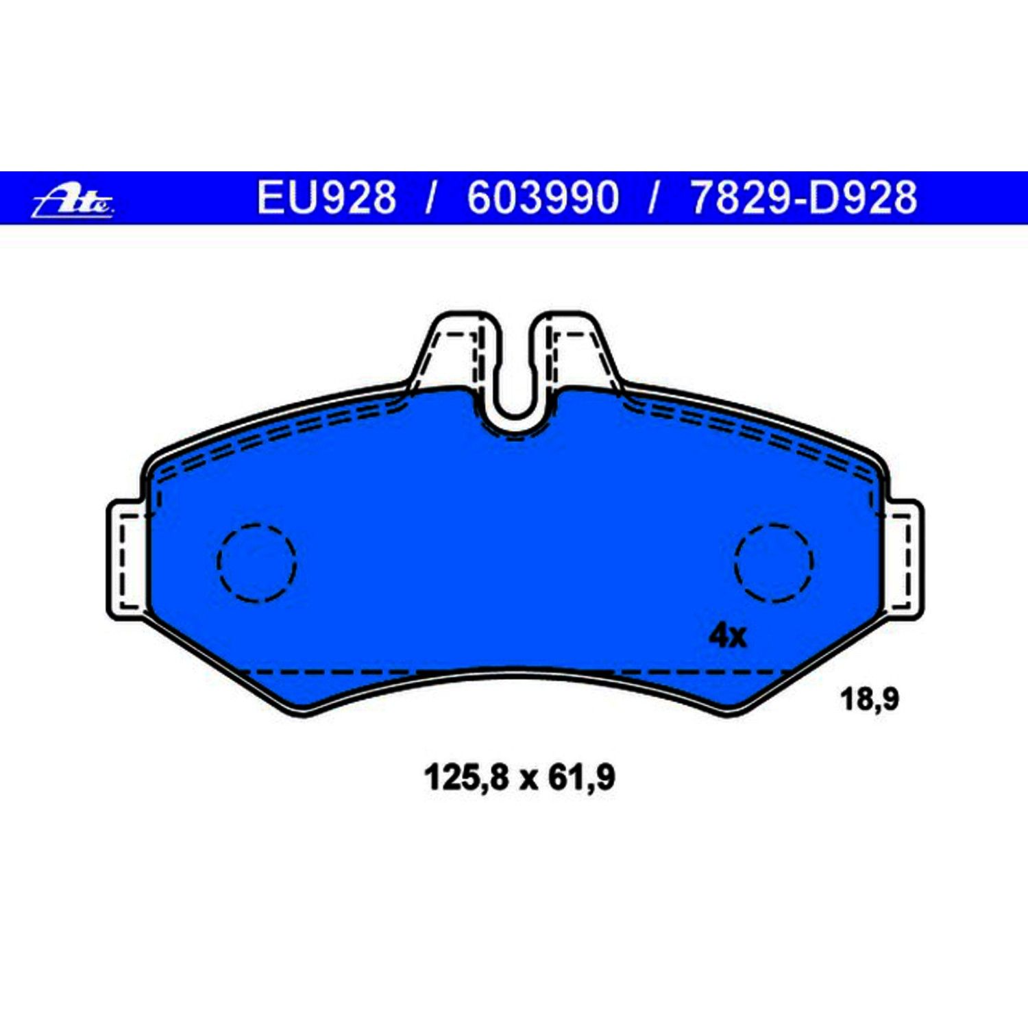 2006, 2005, 2004, 2003, 2002 Freightliner Sprinter 2500 2002-2006 Mercedes-Benz G500 Disc Brake Pad Set