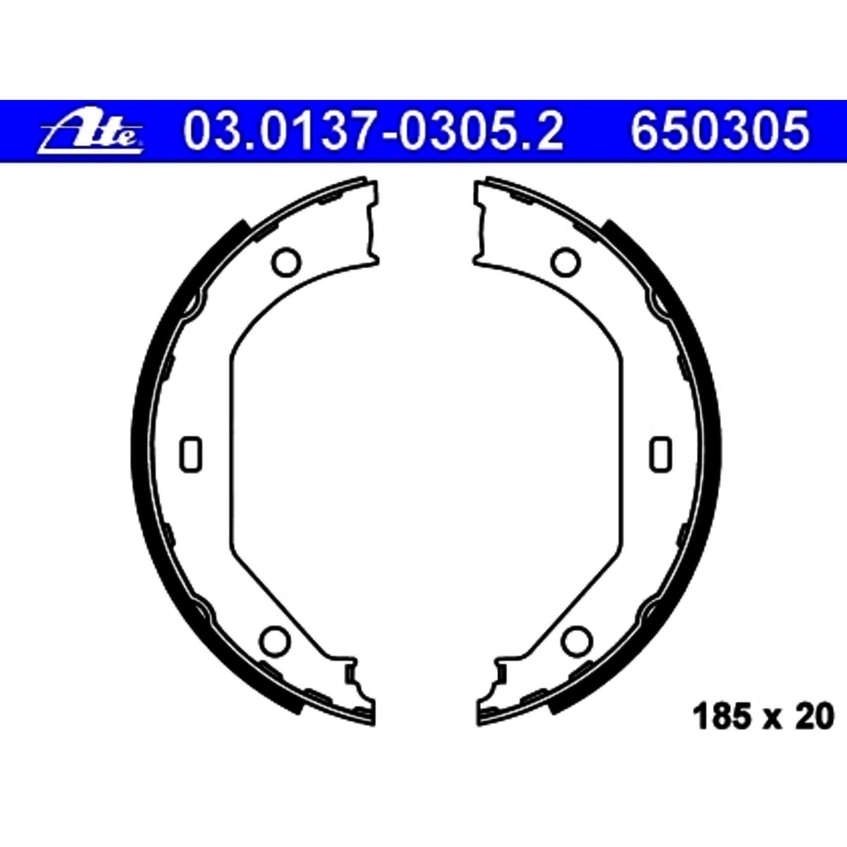 2021, 2020, 2019, 2018, 2017, 2016 BMW M2 Series M Parking Brake Shoe Set