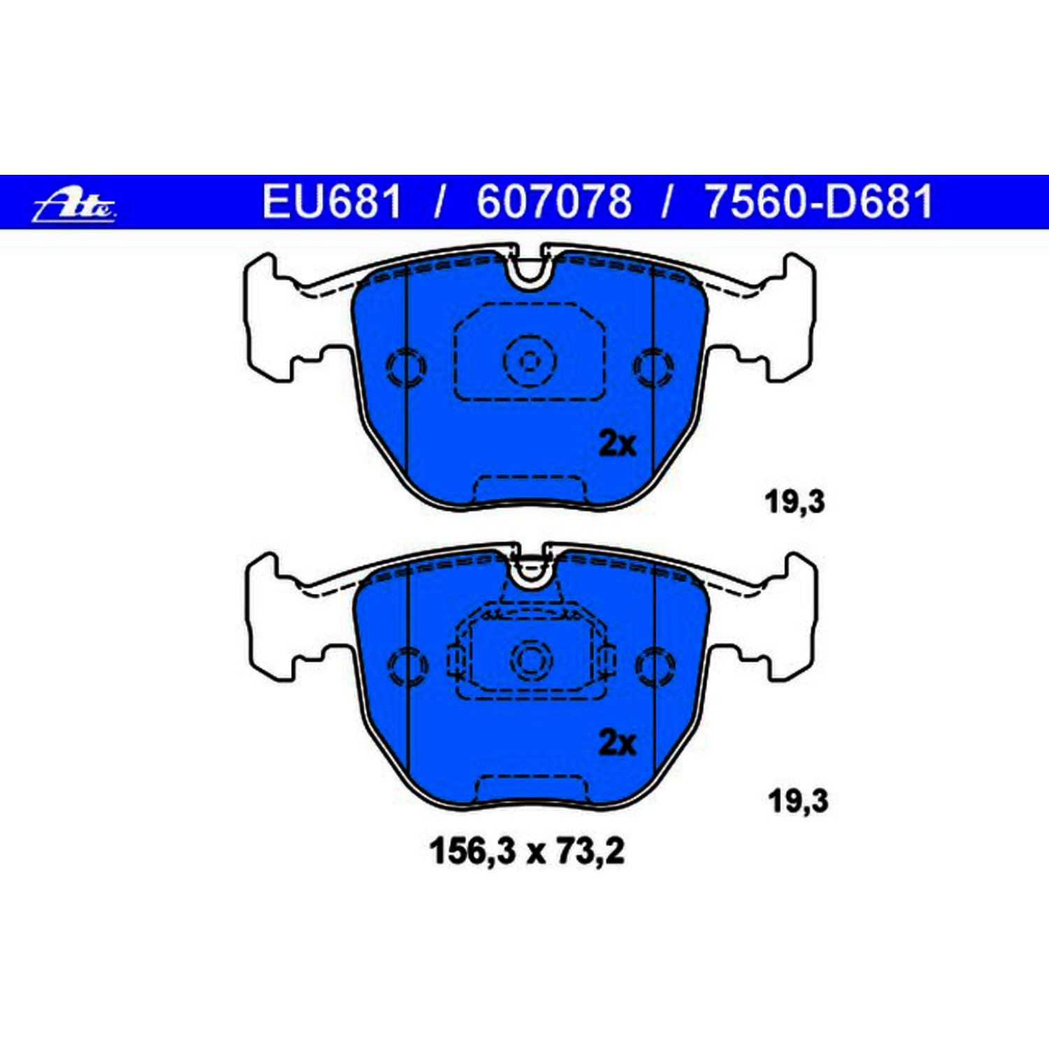 2003, 2002, 2001, 2000 BMW M5 Disc Brake Pad Set