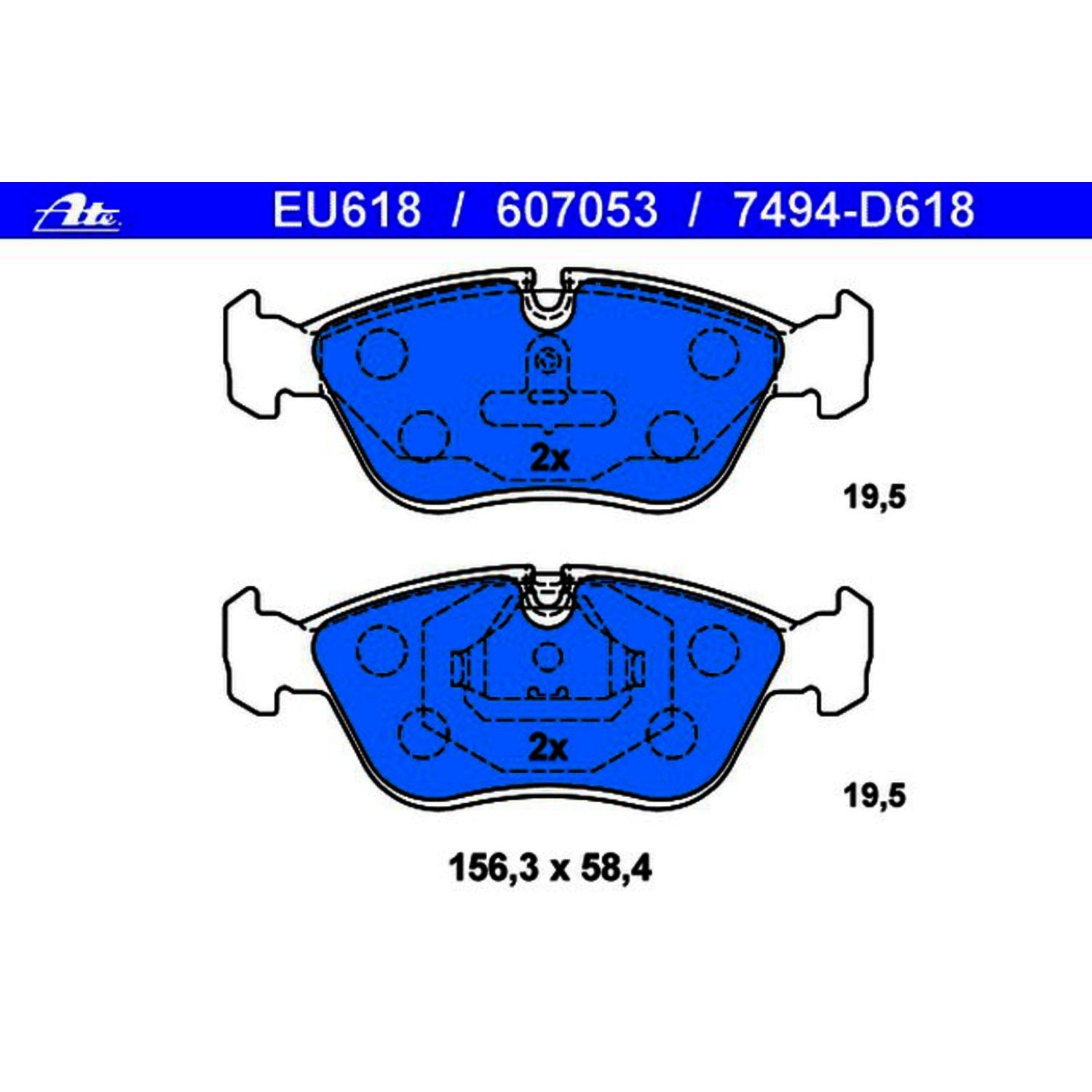 2004, 2003, 2002, 2001, 2000, 1999, 1998 Volvo C70 Disc Brake Pad Set