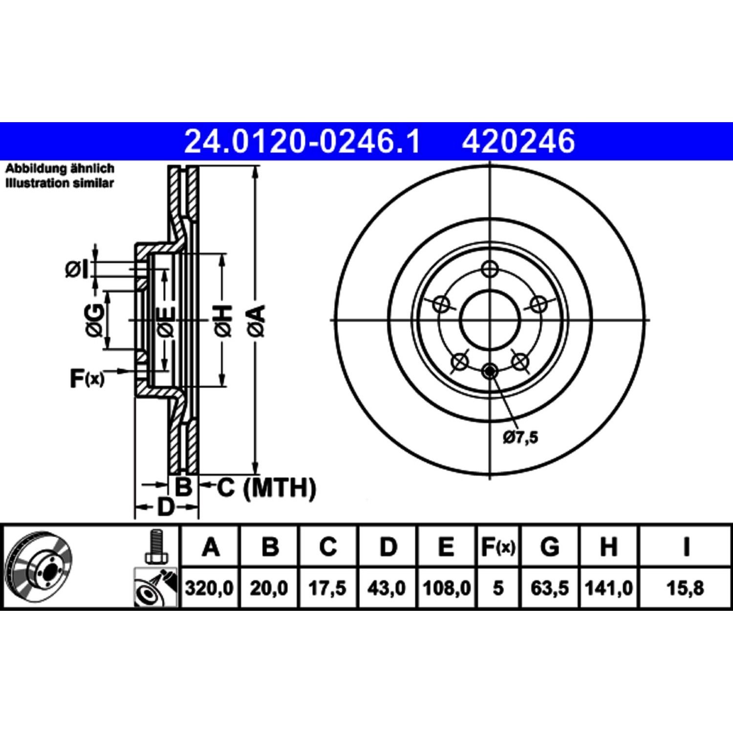2021, 2020, 2019, 2018, 2017 Volvo S90 Disc Brake Rotor