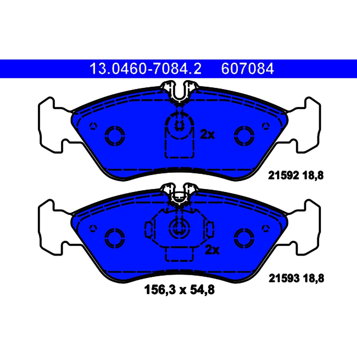 2006, 2005, 2004, 2003, 2002 Freightliner Sprinter 3500 2500 Disc Brake Pad Set