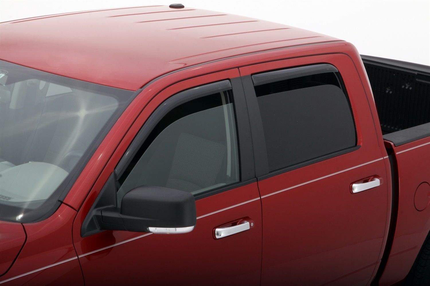 2024, 2023, 2022, 2021, 2020, 2019, 2018, 2017, 2016, 2015, 2014, 2013, 2012, 2011 Ram 2500 1500 Side Window Deflector