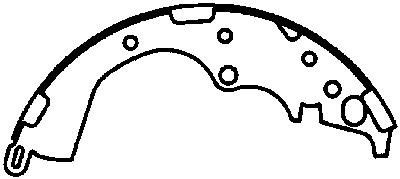 2004-2010 Toyota Sienna Drum Brake Shoe - Rear (Bendix)