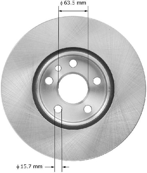 2007-2016 Volvo S80 Disc Brake Rotor - Front (Bendix)