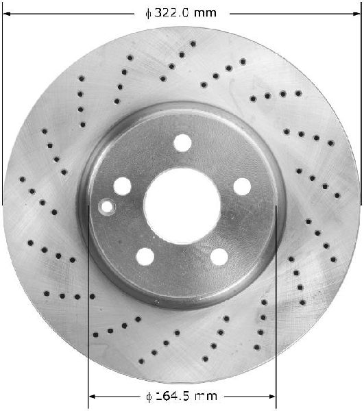 2014 Mercedes-Benz C300 Disc Brake Rotor - Front (Bendix)