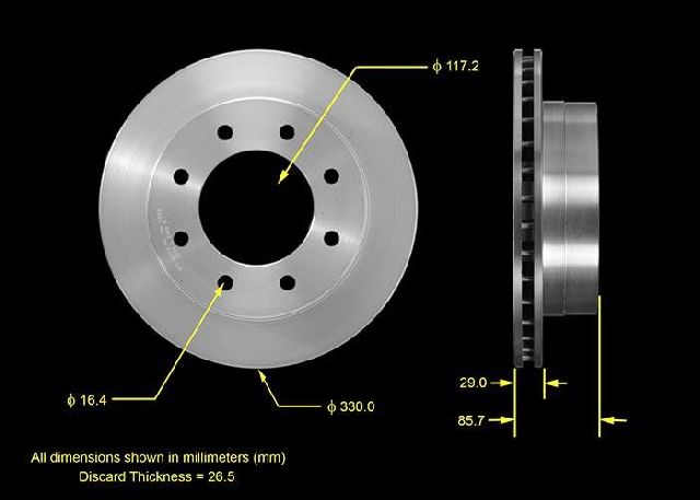 2004 GMC Sierra 2500 HD Disc Brake Rotor - Rear (Bendix)