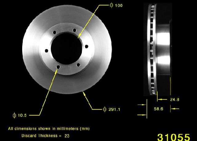 1993-1998 Toyota T100 Disc Brake Rotor - Front (Bendix)