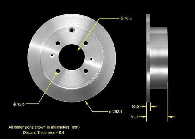 2001-2006 Kia Optima Disc Brake Rotor - Rear (Bendix)