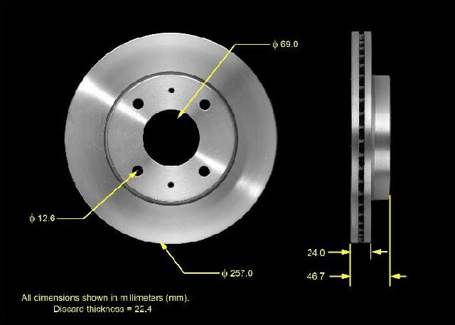 2001-2006 Hyundai Elantra Disc Brake Rotor - Front (Bendix)