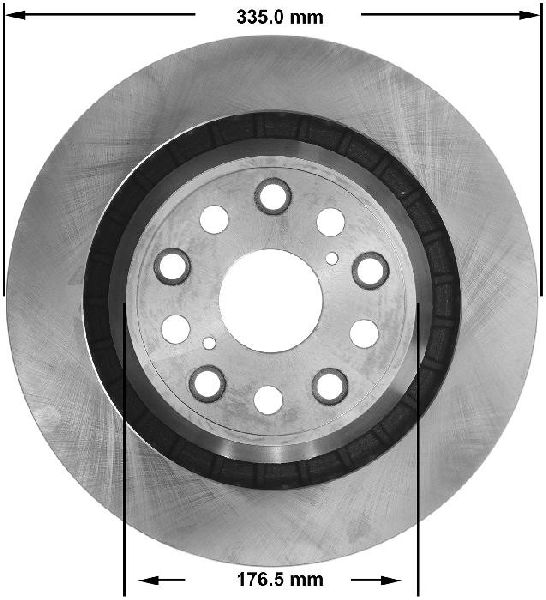 2008-2016 Lexus LS600h Disc Brake Rotor - Rear Left (Bendix)