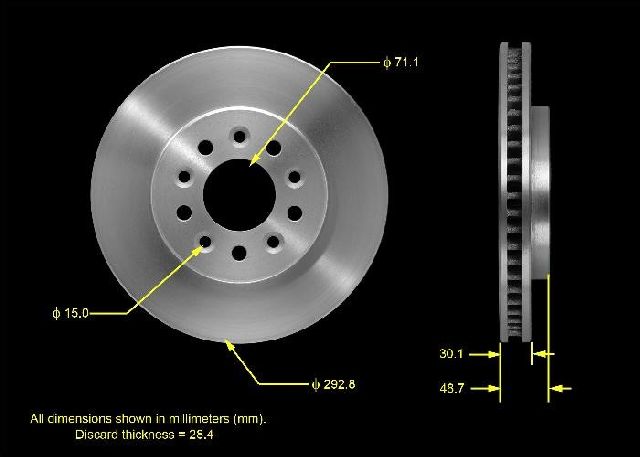 2004-2007 Ford Freestar Disc Brake Rotor - Front (Bendix)