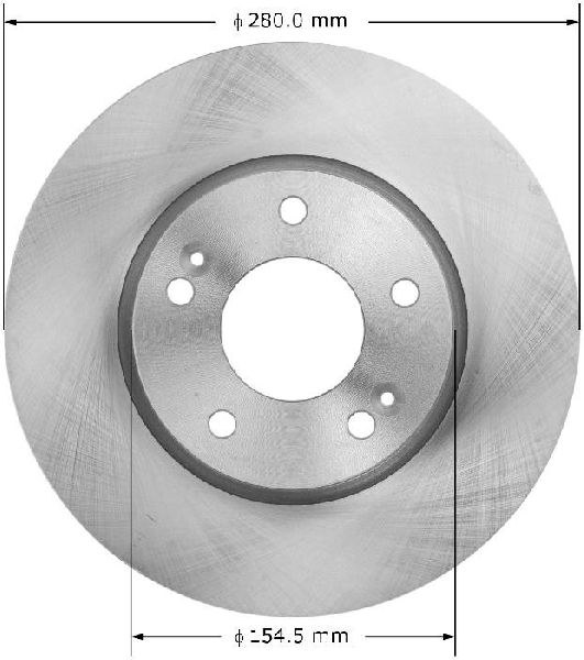 2010-2011 Kia Soul Disc Brake Rotor - Front (Bendix)