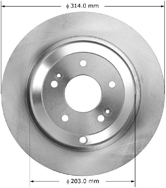 2010-2016 Hyundai Genesis Coupe Disc Brake Rotor - Rear (Bendix)