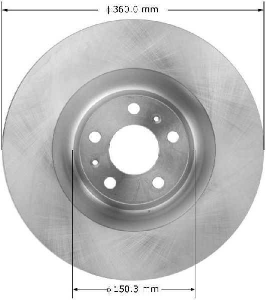2007 Audi S8 Disc Brake Rotor - Front (Bendix)