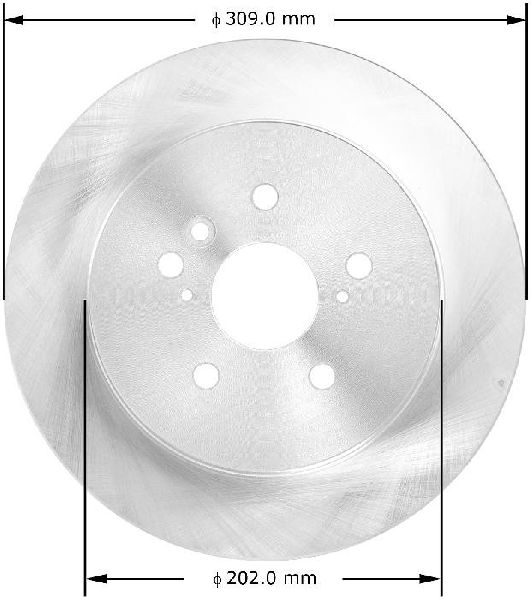 2008-2013 Toyota Highlander Disc Brake Rotor - Rear (Bendix)