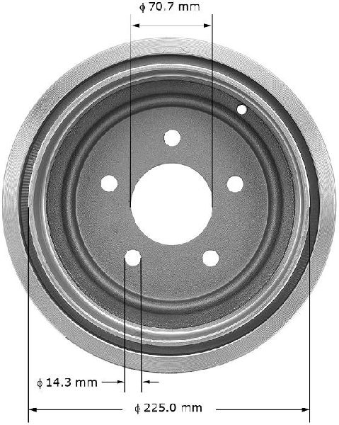 1984-2003 Buick Century Brake Drum - Rear (Bendix)