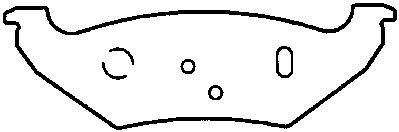 1991-1995 Lincoln Town Car Disc Brake Pad - Rear (Bendix)