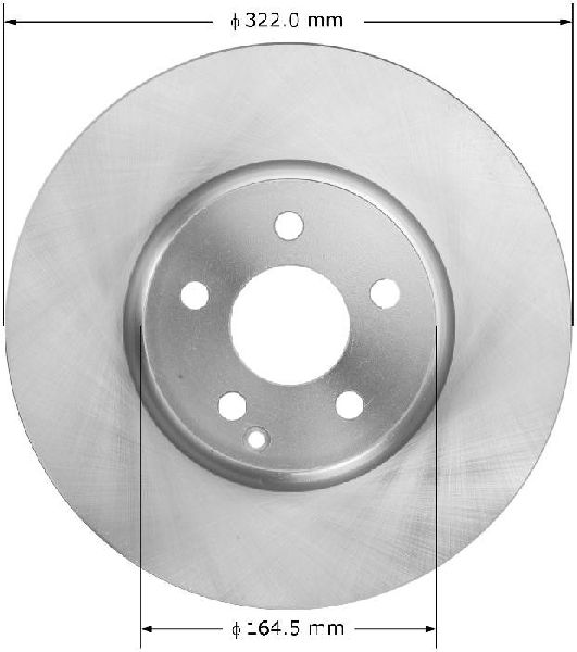 2013-2014 Mercedes-Benz C300 Disc Brake Rotor - Front (Bendix)