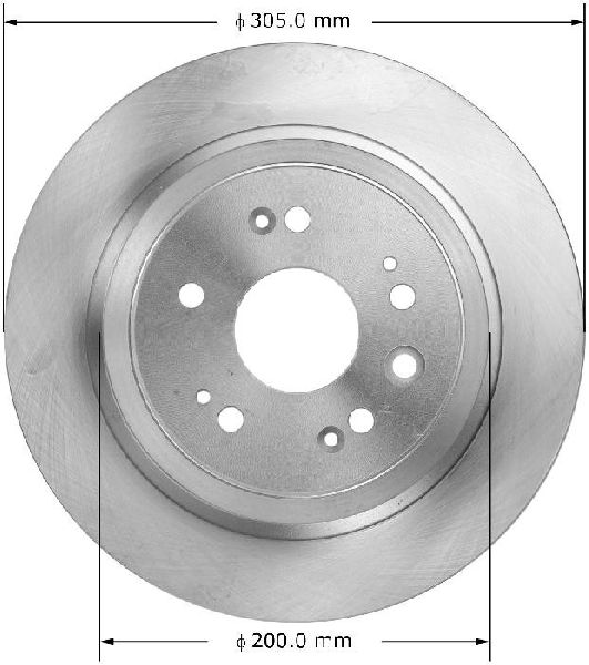 2012-2015 Honda Crosstour Disc Brake Rotor - Rear (Bendix)