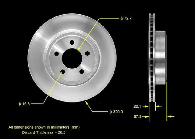 2005-2023 Chrysler 300 Disc Brake Rotor - Rear (Bendix)