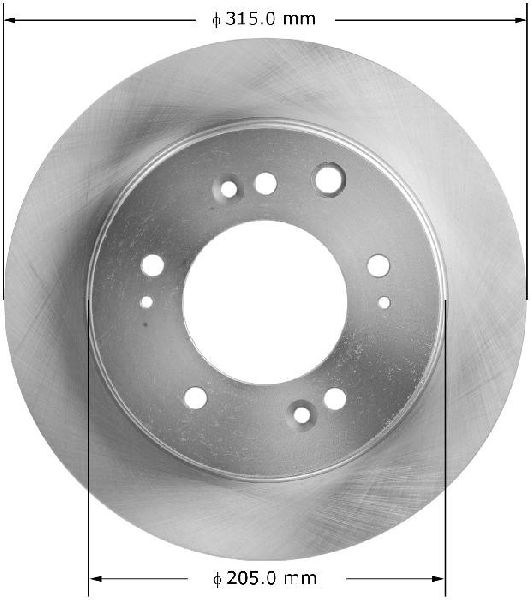 2007-2009 Kia Sorento Disc Brake Rotor - Rear (Bendix)