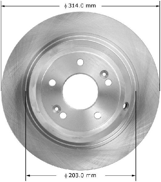 2017-2020 Genesis G80 Disc Brake Rotor - Rear (Bendix)
