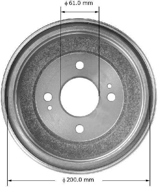 1988-1991 Honda Civic Brake Drum - Rear (Bendix)