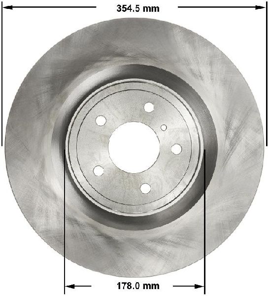 2014-2024 INFINITI Q50 Disc Brake Rotor - Front (Bendix)