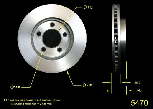 1991-1992 Lincoln Continental Disc Brake Rotor - Front (Bendix)
